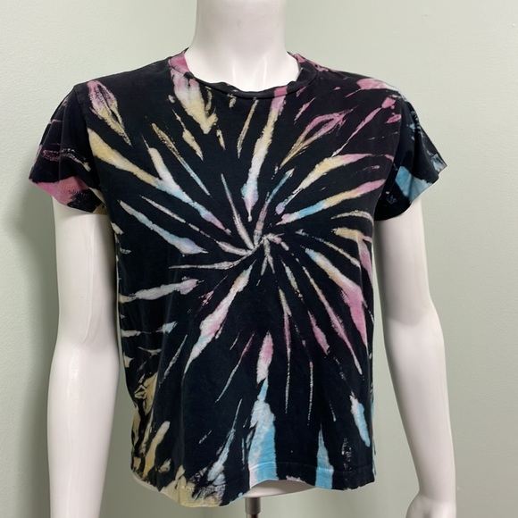 Daydreamer Black and Rainbow Tie-Dye Tee - Picture 3 of 7
